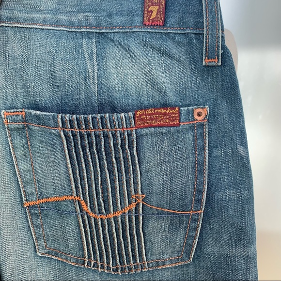 7 for all mankind denim front slit skirt - Picture 8 of 8